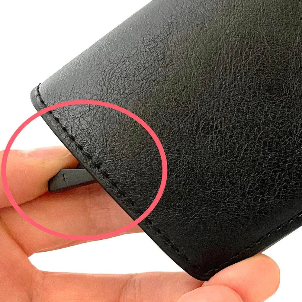 PU Leather Slim Pop Up Wallet